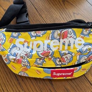 Supreme Yellow Cartoon Graphic Waist Bag